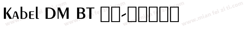 Kabel DM BT 普通字体转换
